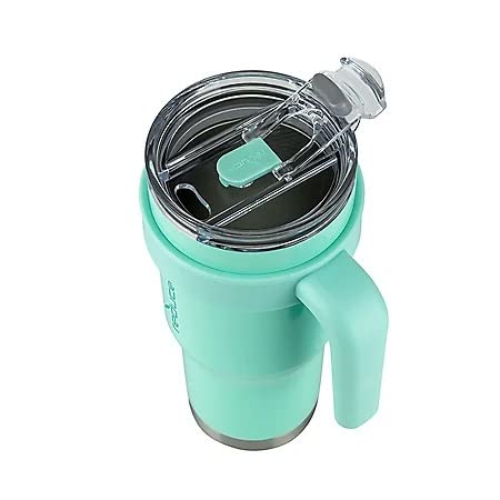 Reduce 40 Oz Mug Tumbler, Stainless Steel With Handle - Bpa Free - (Green And Gray), 2 Count (Pack Of 1)