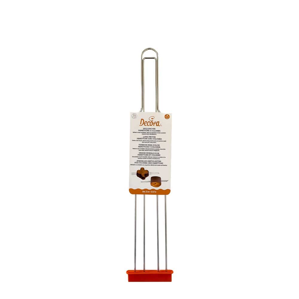 Decora 0064019 Stainless Steel PIN 4 Tips 62 CM for PANETTONE and COLOMBA