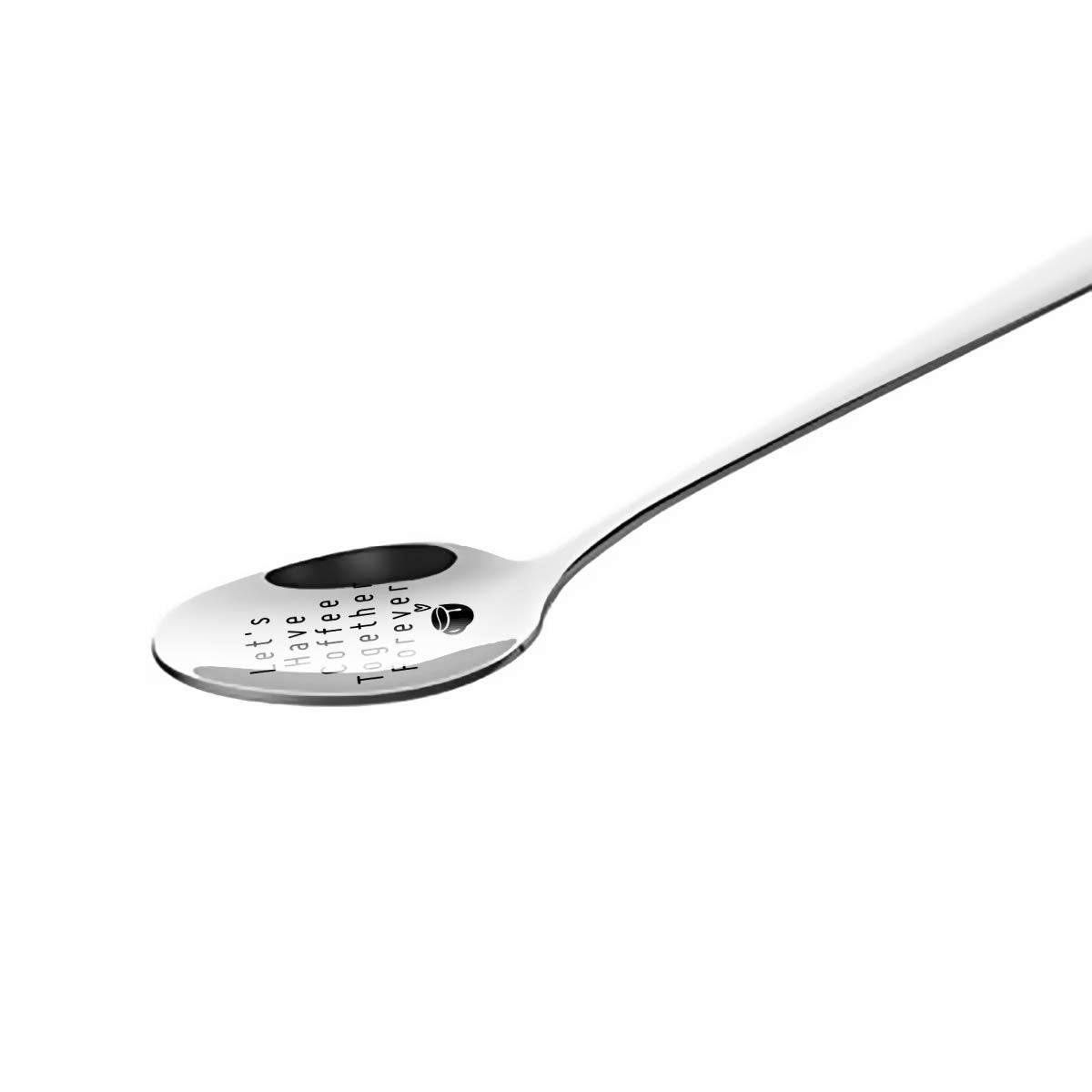 Funny Coffee Spoon Engraved Stainless Steel For Women Men Coffee Lover - *For Girlfriend Wife Dad Husband Boyfriend Friend - Gre