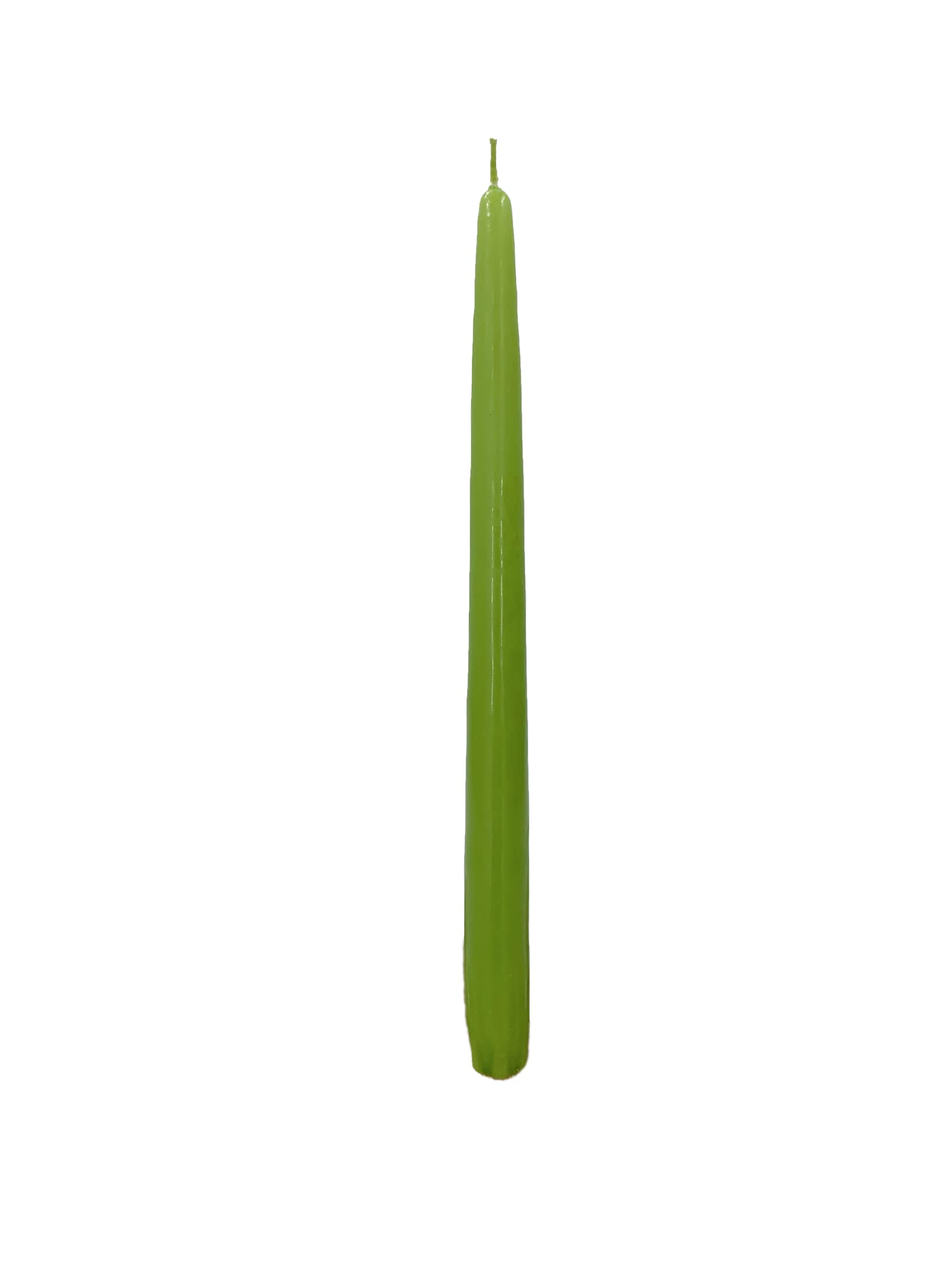 D'light Online Elegant Unscented Fresh Lime Green Taper Premium Quality Candles Hand-Dipped  Dripless and Smokeless - Set of 12 Individually Wrapped (12 Inch  Fresh Green)