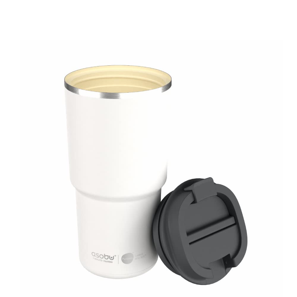 asobu 22oz Extra Large CeramicLined Travel Mug with No Metal TasteKeeps Flavors True  DoubleWall Vacuum Insulated Coffee Mug