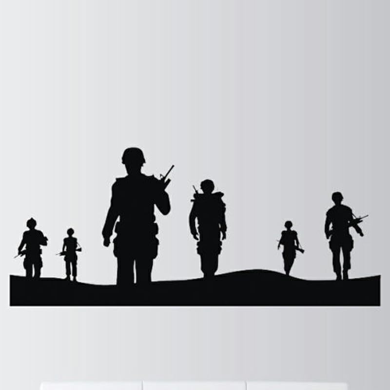GADGETS WRAP Wall Decal Vinyl Sticker Army Soldiers Black Ops Boys for Office Home Wall Decoration