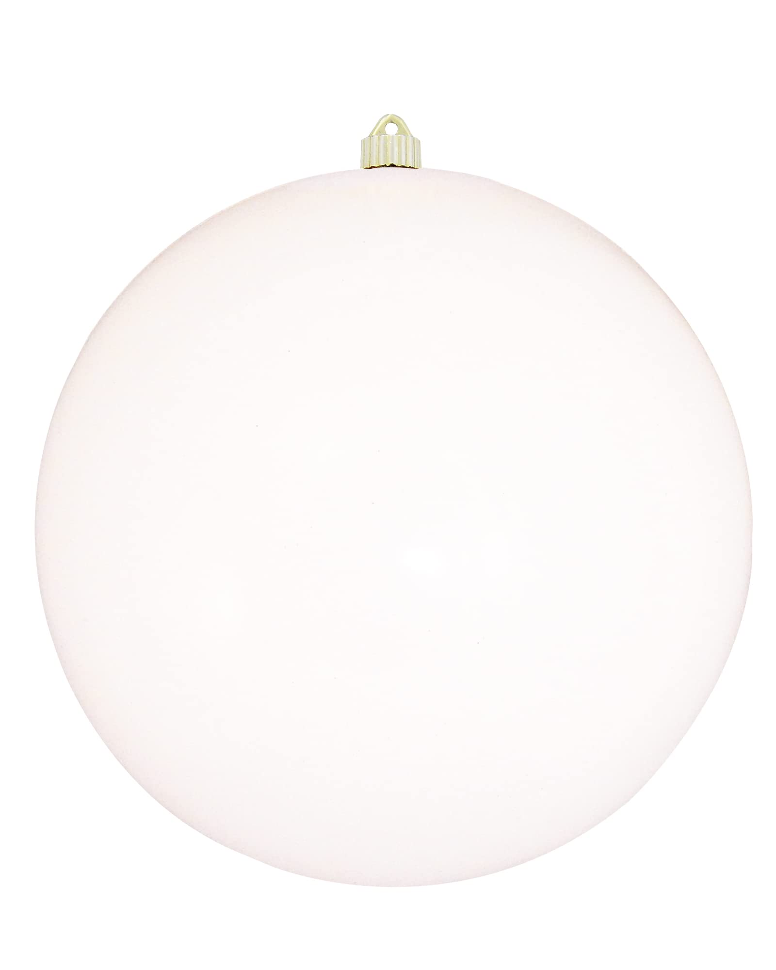 Christmas By Krebs 12 (300mm) Shiny Pure White [1 Piece] Extra Large Solid Oversized Huge Big Outdoor Plastic, UV Ball Ornament 