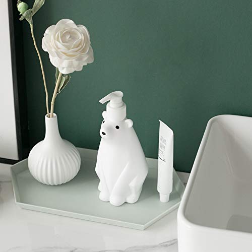 Gaolinci Cute Polar Bear Soap And Lotion Dispenser For Kitchen Or Bathroom,White