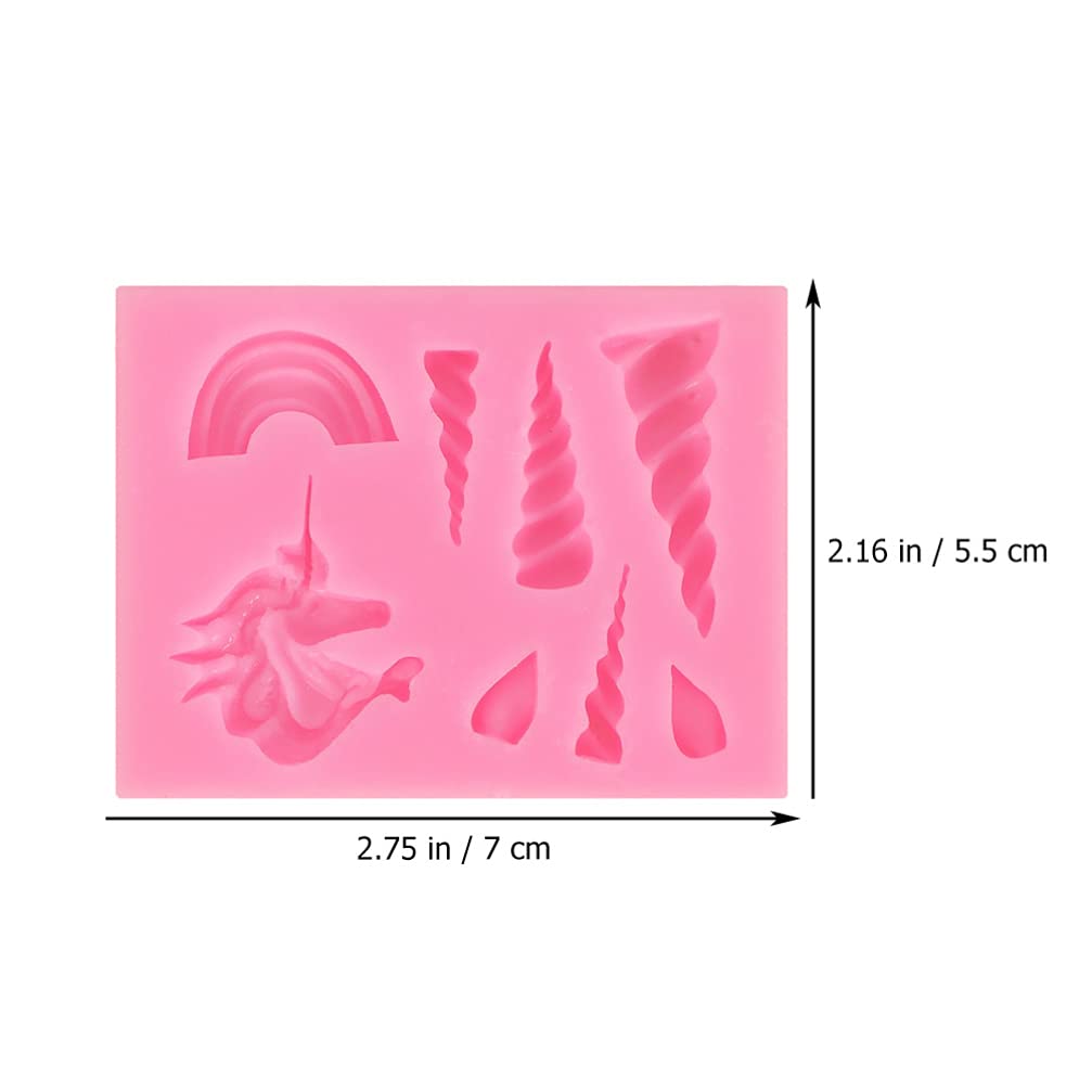 Artibetter 5Pcs Unicorn Silicone Mold Unicorn Horn Ears And Eyelash Cake Topper Molds 3D Unicorn Cake Mold Fondant Cake Decorati