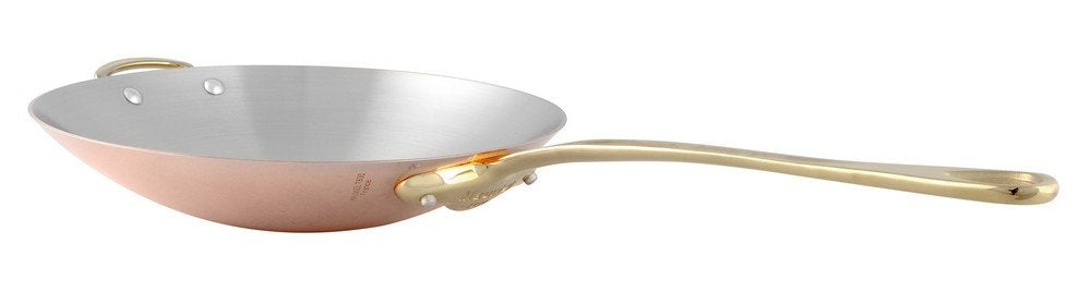 Mauviel M'Heritage 150 B 1.5Mm Polished Copper & Stainless Steel Wok/Stir Frying Pan With Brass Handle, 11.8-In, Made In France
