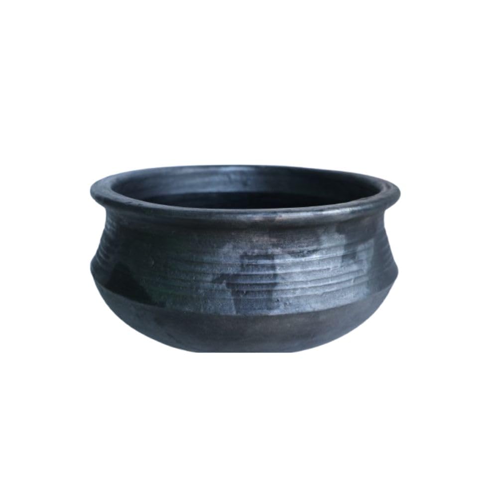 Handmade Terracotta Clay Kadai For Cooking & Serving Gravy - 100% Natural Mitti Pot, Pre-Seasoned, Best For Summer Season | Eco-
