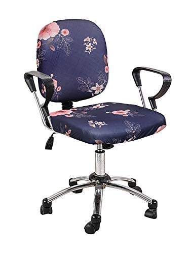 Cortina Chair Cover Elastic Removable Slipcover Stretchable Office Computer Rotating Chair Seat Cover(Without Headrest) 4 Seater