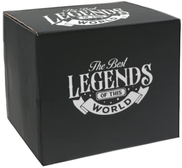 Pavilion Gift Company - Awesome Legend Has Retired - Ceramic 13-ounce Campfire Mug, Double Sided Coffee Cup, Retirement Mug, Bes