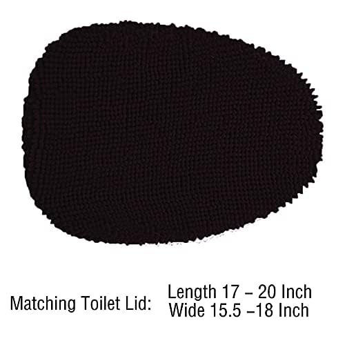 Madeals Chenille Bath Rug Set 4 Piece With Toilet Lid Cover And Rug Set Combo, Soft Shaggy Bath Rug Set 3 Piece And U-Shaped Toi