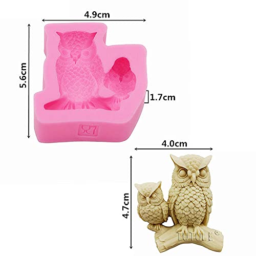 3D Owl Shape Mom Baby Woodland Silicone Mold For Handmade Diy Cake Topper Decoration Crystal Resin Candy Crafting Tool Projects