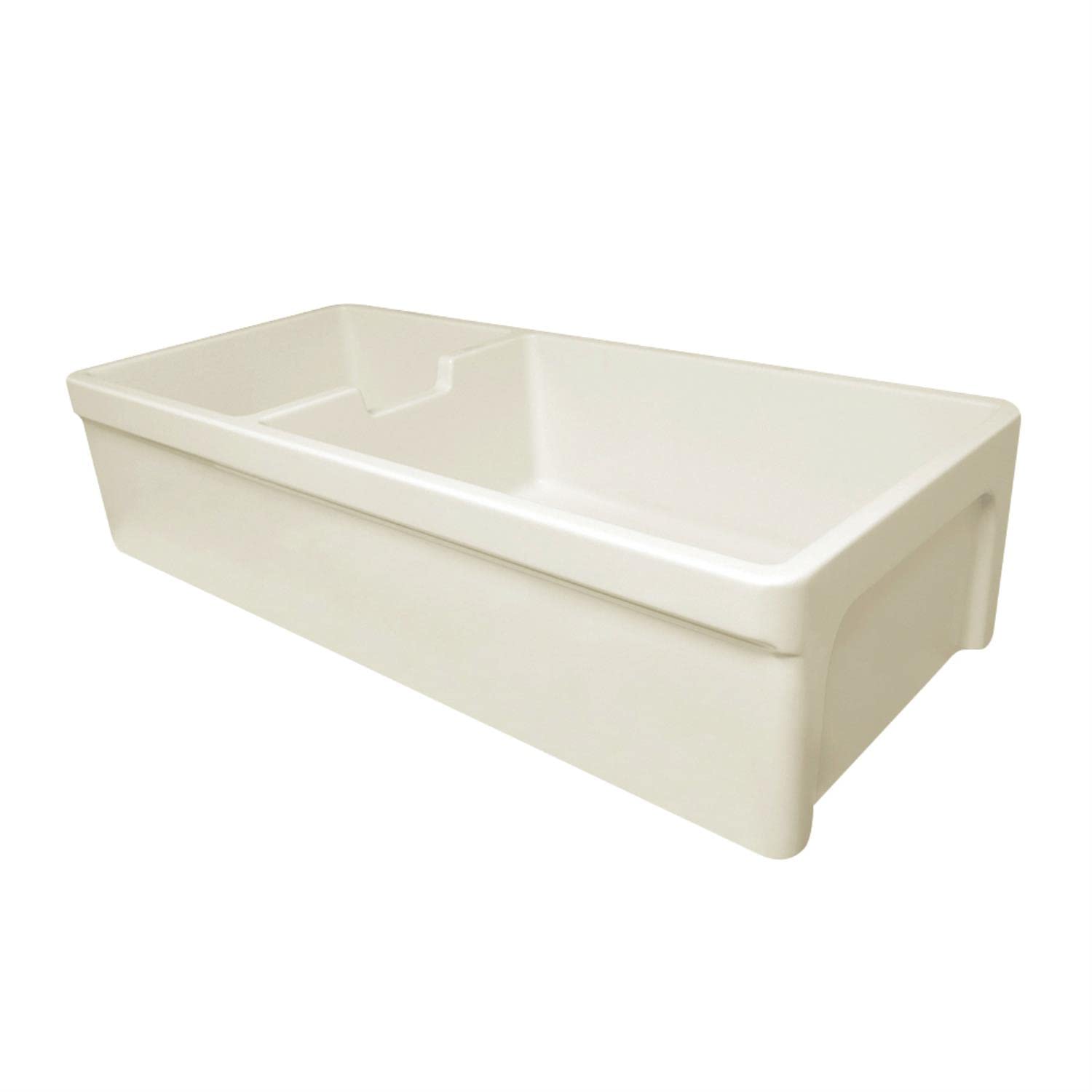Whitehaus Collection Whqdb5542-Biscuit Glencove, Kitchen, Front Apron, Fireclay Sink, Extra Large, Biscuit