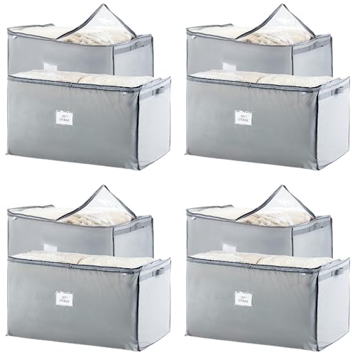 Kika Non Woven Fabric Homs Jumbo 130 L Storage Bag, Breathable Blanket Storage Bags|Clothes Storage Bag For Comforter, And Quilt