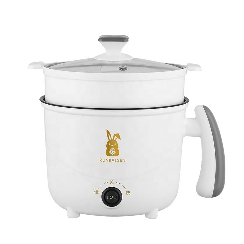 Zakaat 3-In-1 Multi Cook Electric Kettle With Steamer, 1.8L Capacity, 600W, Double Layer Pot, Adjustable Temperature, White