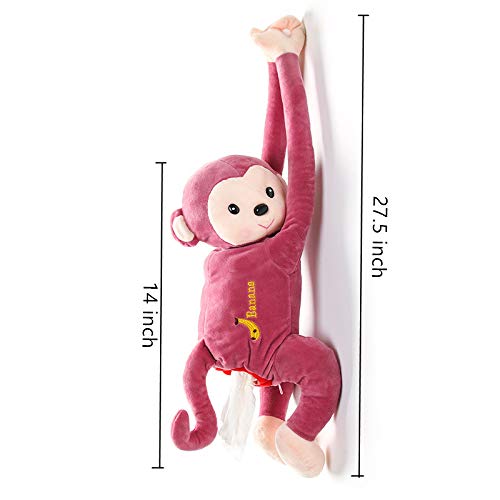 Plush Pipi Monkey Toy Style Anime Tissue Holder Tissue Box Cartoon Tissue Cover Paper Holder Napkin Box Paper Storage Box Tissue