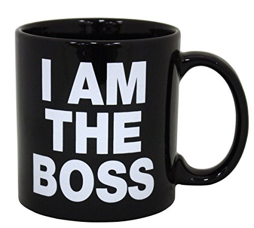 Island Dogs Giant I Am The Boss Mug, Black