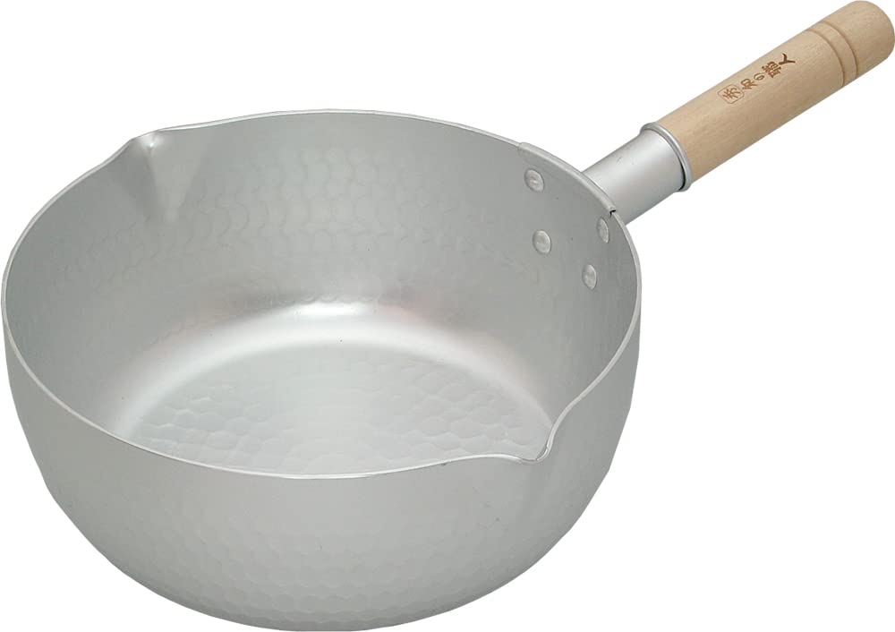 Taniguchi Metal Snow Flat Pot for Gas Fire, 9.4 inches (24 cm), 1.3 gal (3.8 L), Made in Japan, Lightweight, Simmered Miso Soup,