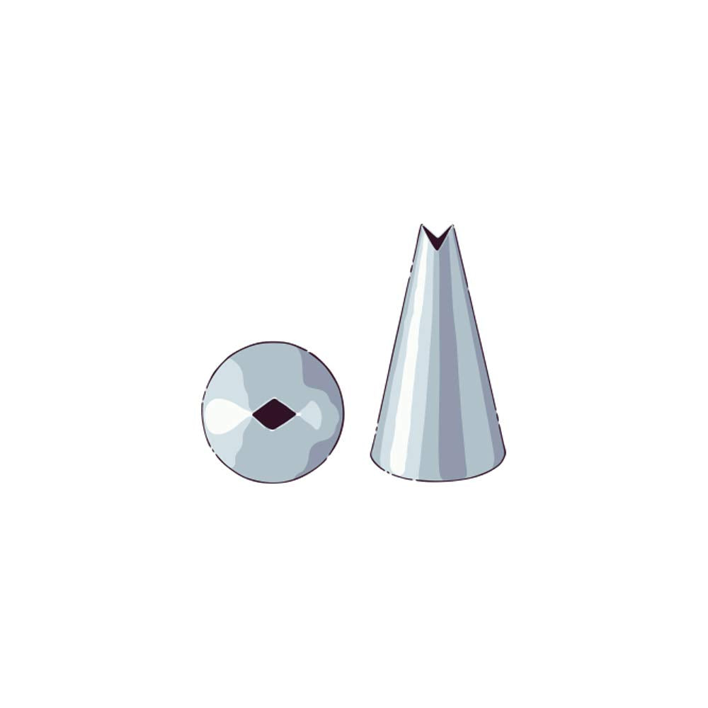 Restaurantware Pastry Tek Leaf Icing Tip 1 Reusable Piping Tip - #349 Dent-Resistant Stainless Steel Decorating Cake Tip Dishwas