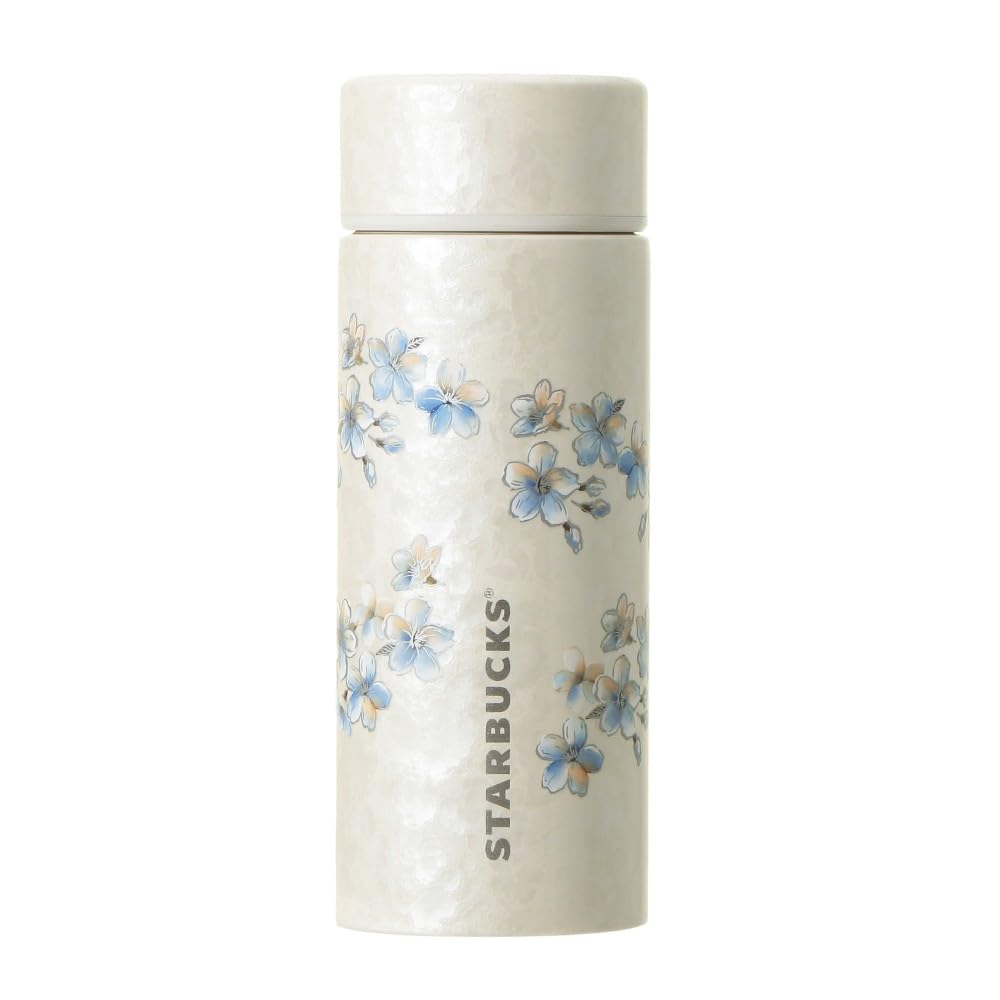 Starbucks SAKURA2026 Stainless Steel Bottle, Shell White, 355ml
