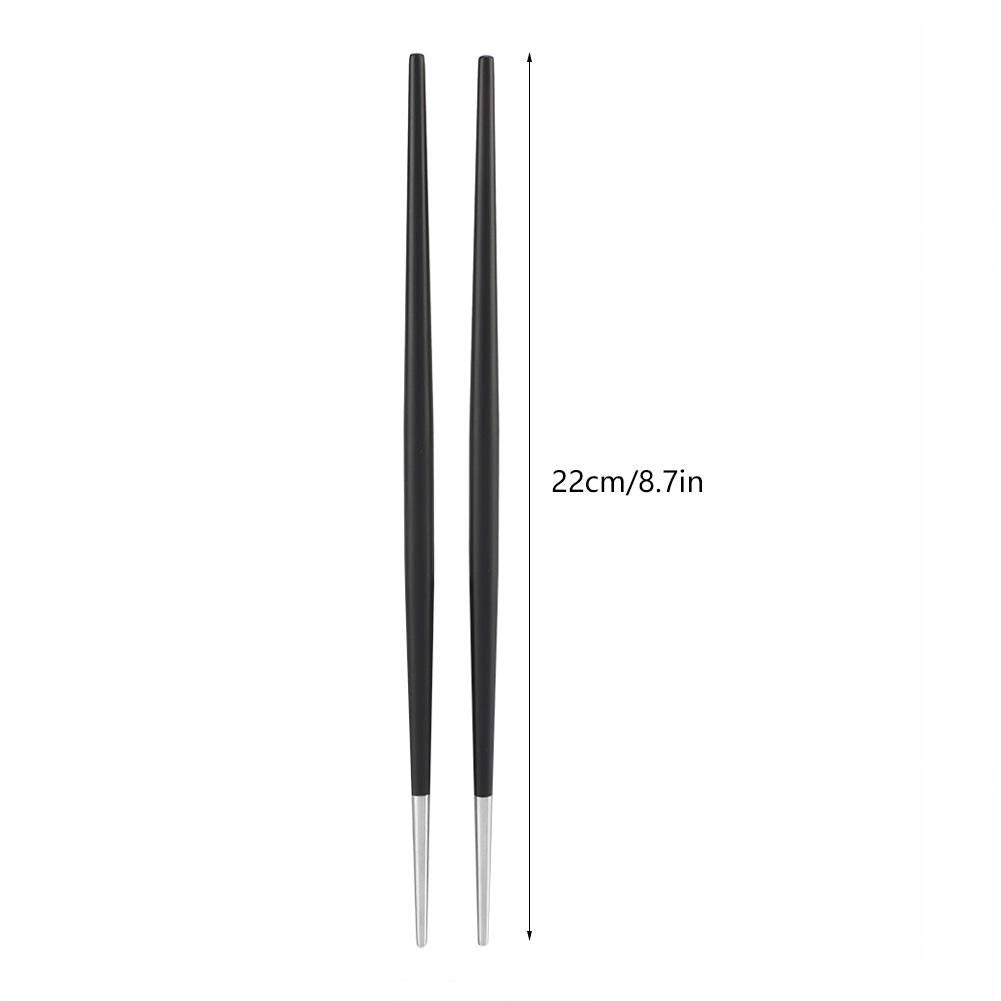 Chopsticks 304 Stainless Steel Chopstick Japanese Sushi Chopsticks Tableware Set Cuisine Tableware Small Fresh Chopsticks(Silver