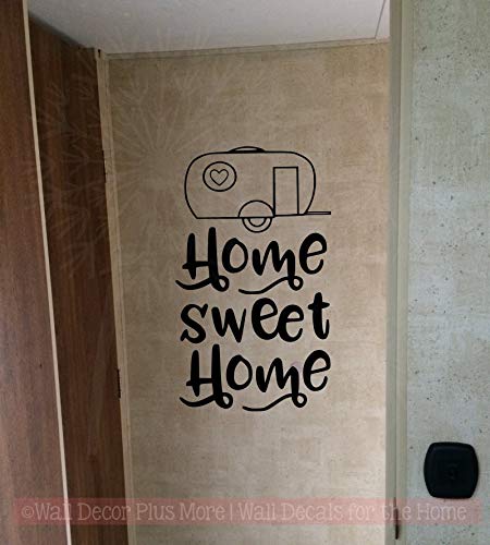 Home Sweet Home Camping Rv Decals - Vinyl Camper Decals - Outdoor Decals For Rv Trailers - Rv Camper Decals Sayings For Wall Dec