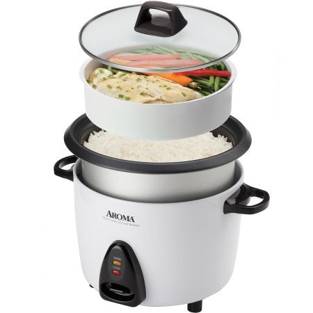 Aroma Housewares Arc-360-Ngp 20-Cup Pot-Style Rice Cooker & Food Steamer, White