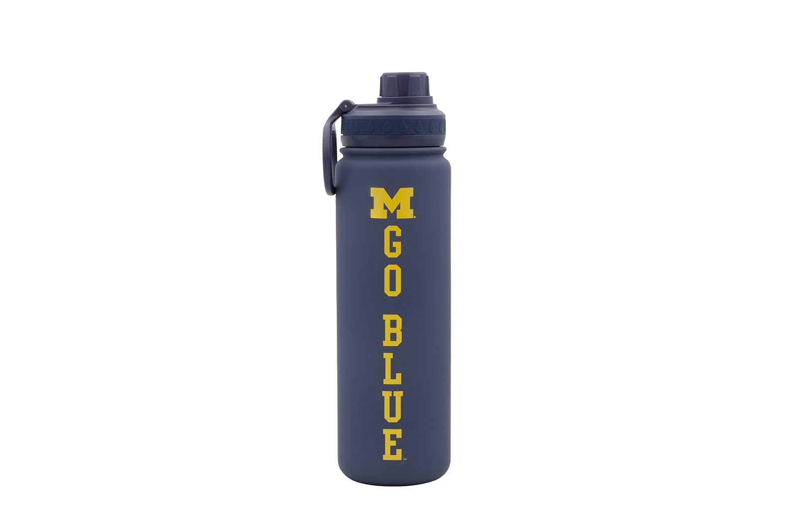 Michigan Go Blue Water Bottle - Navy Double Walled Stainless Steel 24 oz Keeps Drinks Cold or Hot