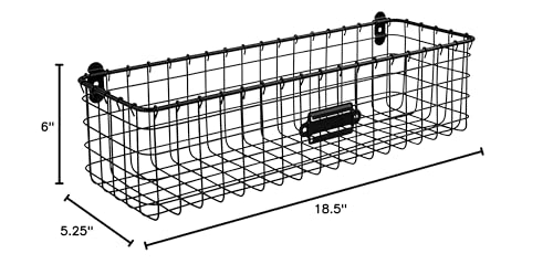 Vintage Living Living Wall Mount Storage Basket