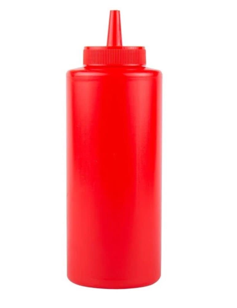 Just-Buy Ketchup Mustard Condiments Squeeze Bottles Dispenser, Red Yellow, Kitchen Craft Bbq Picnic 12 Oz Bpa Free
