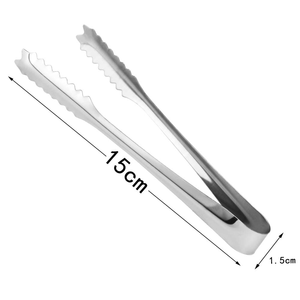 20 Pieces, 6 Inches Mini Stainless Steel Tongs For Serving Snacks, Sugar And Ice, Suitable For Tea, Coffee, Bar And Kitchen
