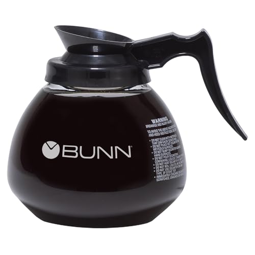 Bunn 42400.0103 12 Cup Glass Commercial Coffee Decanter, 3 Pack, Black Handle