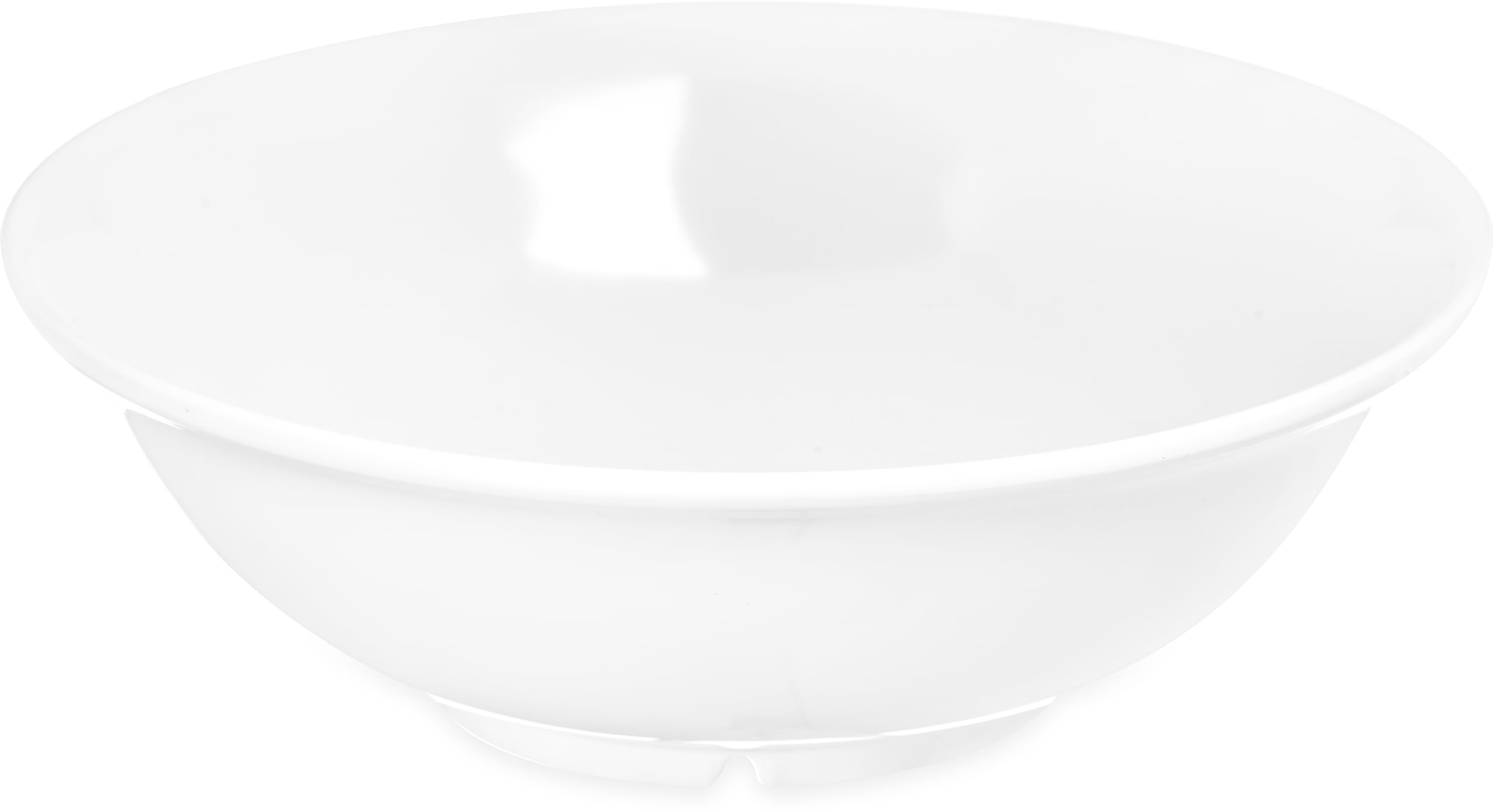 Carlisle FoodService Products Reusable Plastic Bowl Footed Bowl for Home and Restaurant, Melamine, 57 Ounces, White, (Pack of 12