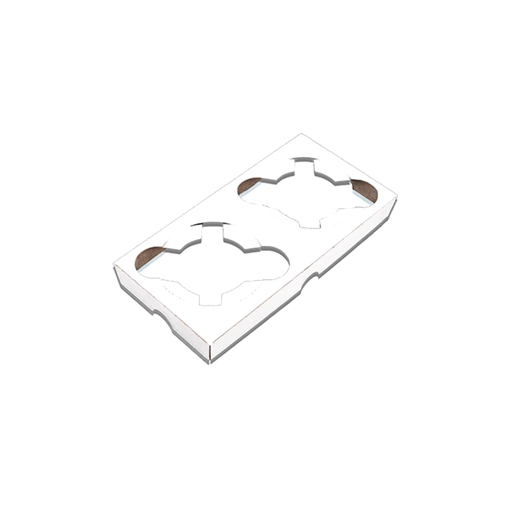 SCT 10006 Cupcake Insert, White, Holds 2 cupcakes, Fits standard or Jumbo sized cupcakes, Sturdy and Disposable (Case of 200)