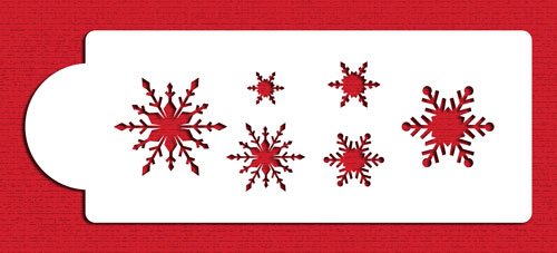Designer Stencils Snowflake Cake Stencil, Beige/Semi-Transparent