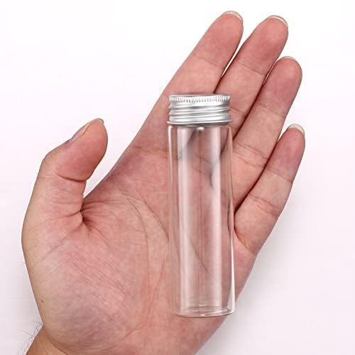 Tobwolf 12Pcs 50Ml / 1.7Oz Glass Spice Jars, Transparent Spice Containers With Aluminum Lids, Seasoning Storage Bottle Spice Bot