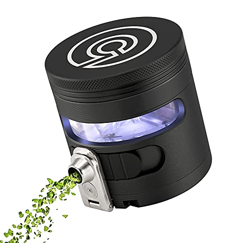 Tectonic9 Manual Grinder Automatic Dispenser Large 2.5'' Aluminum Alloy (Black), For Home & Kitchen Only