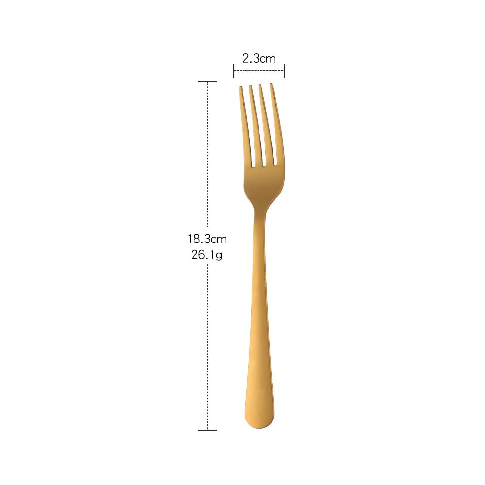 Dinner Forks Stainless Steel 12Pcs Flatware Sets, Mingyu Gold Flatware Forks Use For Family/Restaurant/Wedding/Party