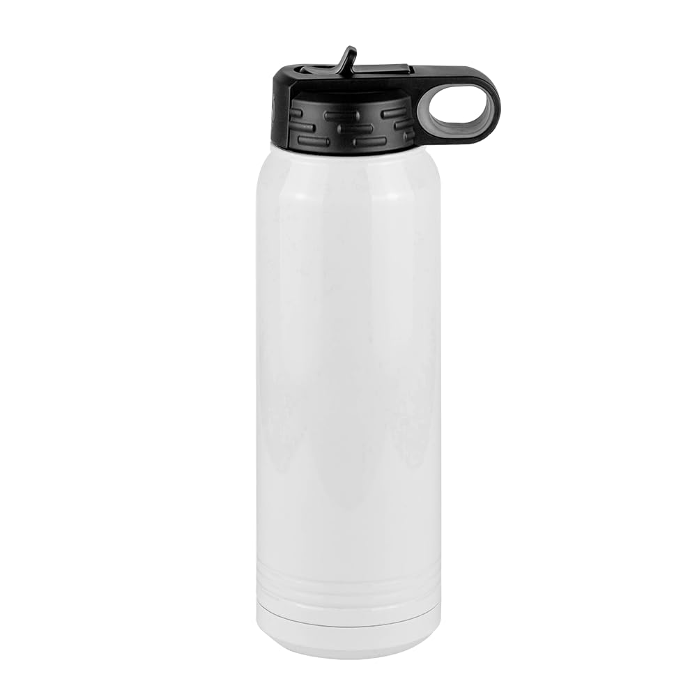 Soccer Mom Water Bottle, Messy Bun, White 30 Oz Polar Camel With Straw Lid, Stainless Steel, Vacuum Insulated