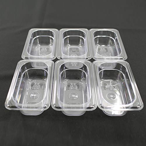 ? Cmi 1/9 Size Polycarbonate Food Pans,2.5'' Deep, Clear-Pack Of 6