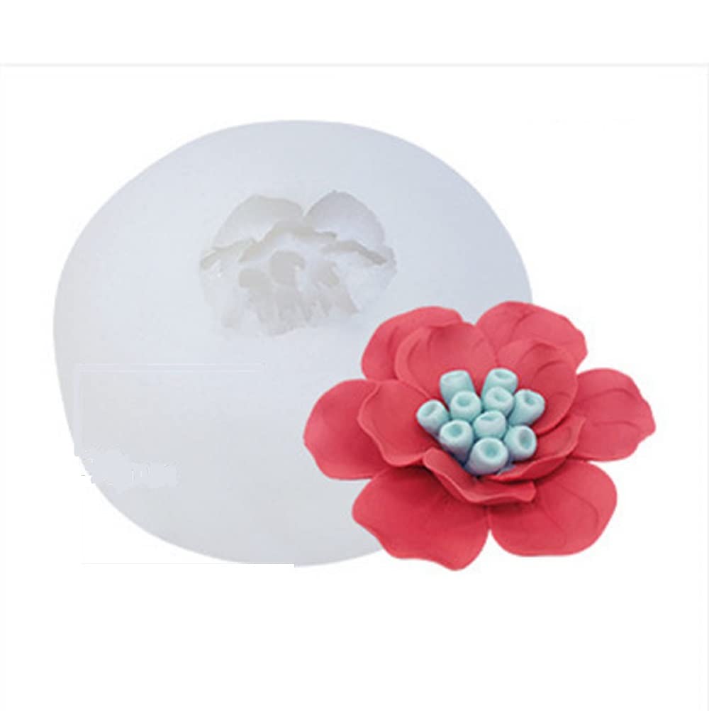 Hibiscus Flower Handmade Soap Mold Hibiscus Silicone Mold For Resin Candle Mold Hibiscus Flower Cake Decoration Mold Round Shape
