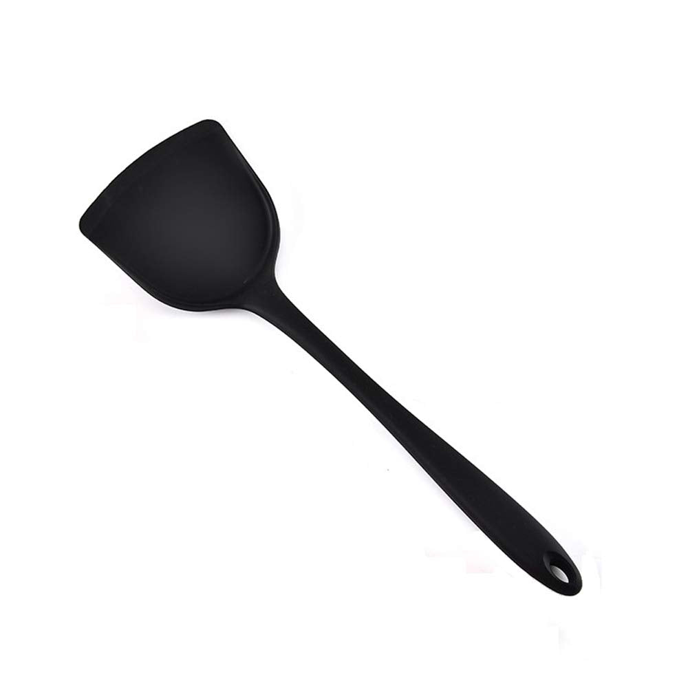 Letoor Heat Resistant Ilicone Shovel Non-Stick Cooking Spatulas Kitchen Utensil, 13 Inch, Black