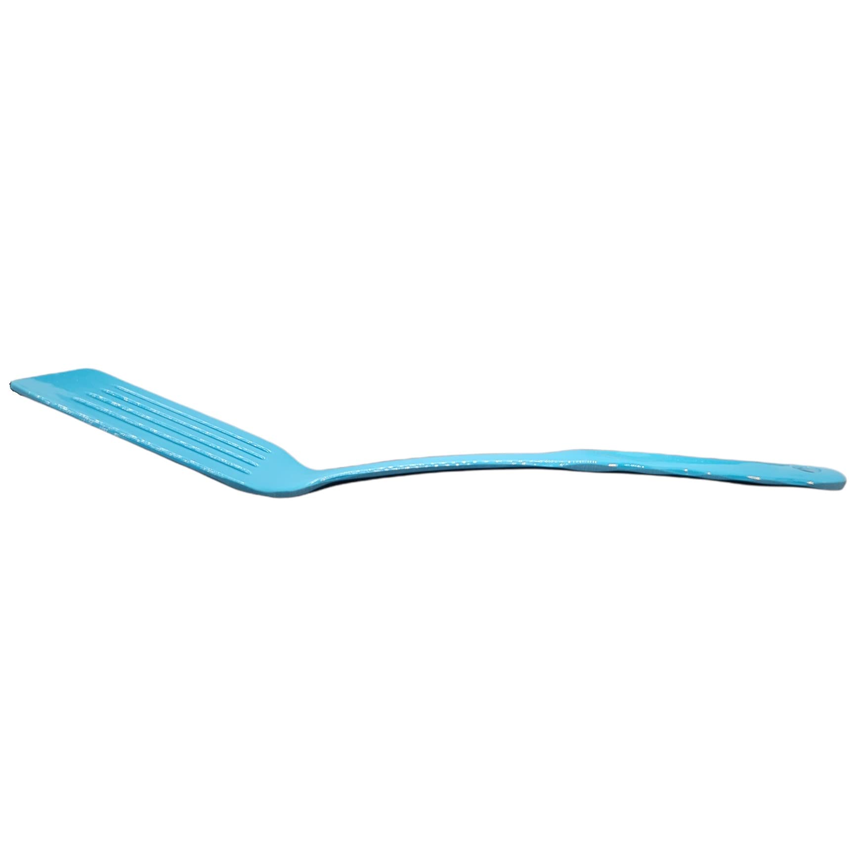 Handy Housewares 12.5'' Long Handled Colorful Melamine Slotted Cooking Turner Spatula (1 Pack, Blue)