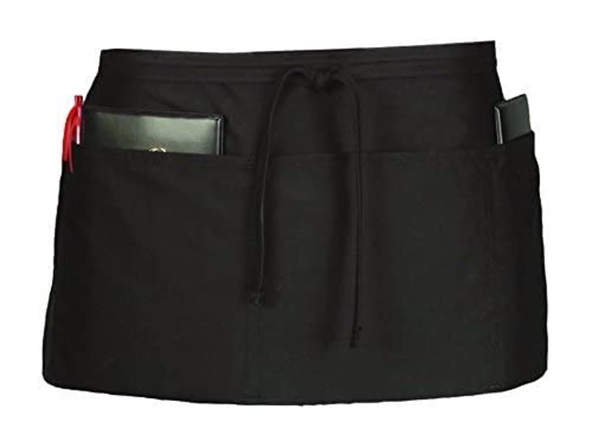 Atabz WomenS Cotton Short Half Korea Style Waist Apron (Black) Pack Of 1
