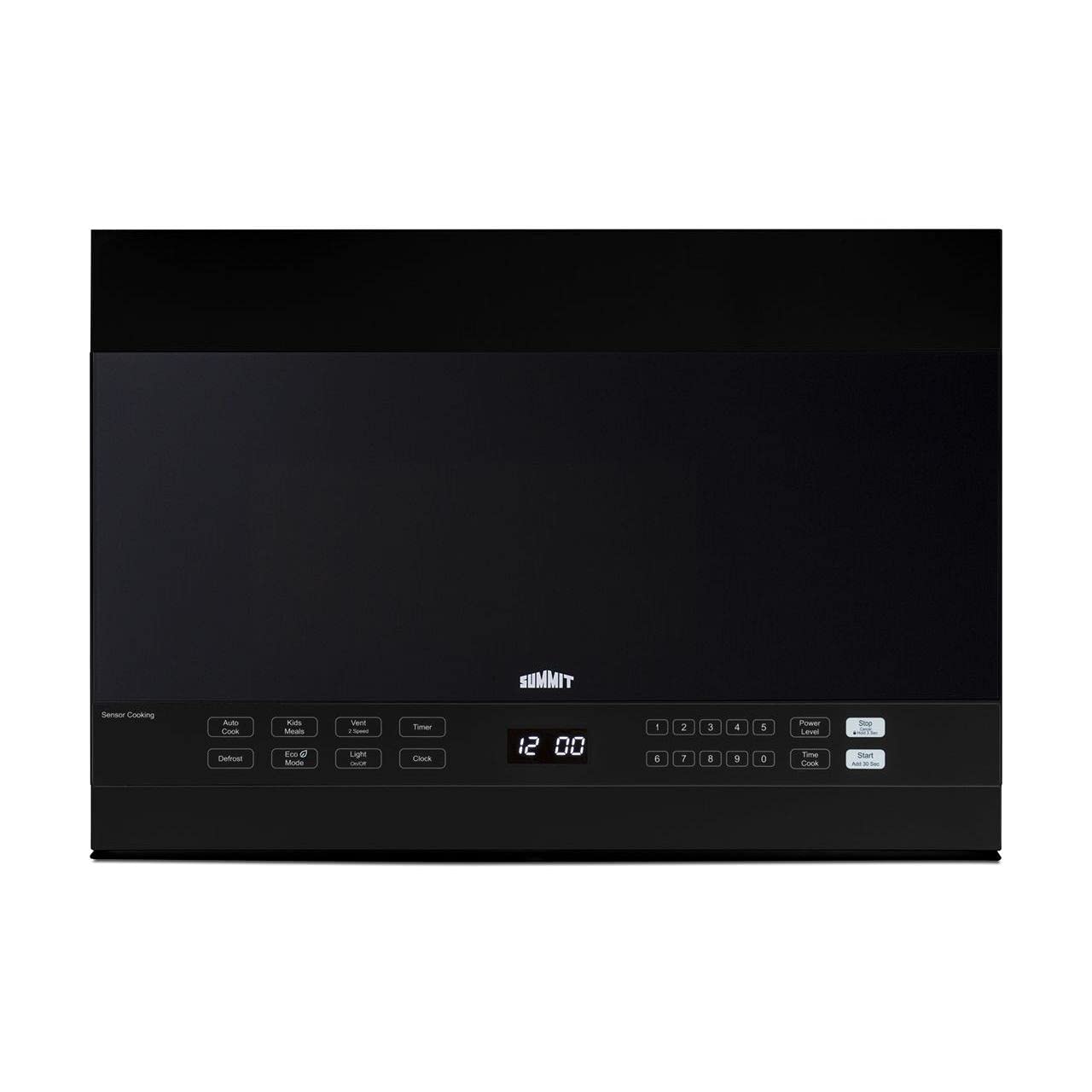 Summit 24    Over the Range Microwave, 1.4 cu.ft. Capacity, Under Cabinet Ventilation, Black - MHOTR242B