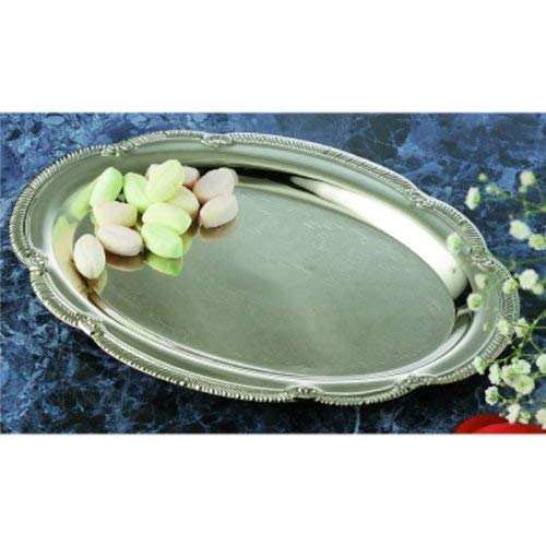 Sterlingcraft Silver Finish Serving Tray  9 x 6 inches  7 1/4 X 4 1/4 Serving Area