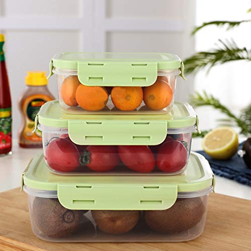 Holevifo Food Containers Set With Lids Airtight - Plastic Lunch Bento Boxes - Meal Prep Containers, Microwave, Dishwasher, And F