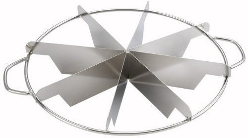 Update Internatinal New, 8-Slice Pie Cutter Press, 18/8 Gauge Stainless Steel, Commmercial Grade, Side-Handles, Set Of 3