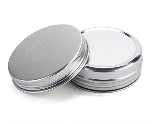 12 Pcs 15Ml 0.5Oz Empty Round Silver Aluminum Tins Metal Steel Jar Cans Sample Bottle Small Containers Box With Tight Sealed Cov