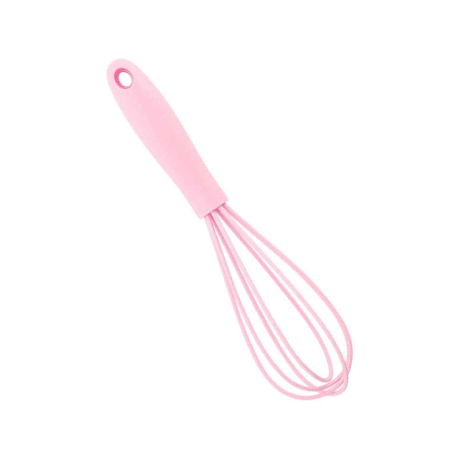 Merishopp Silicone Whisk Kitchen Utensil Non Scratch Mixer Egg Beater Frothing Pink