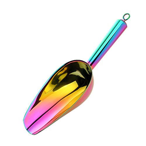 Meisha Stainless Steel Ice Scoop, Thickened Metal Food Candy Scoop For Kitchen Bar Party Wedding, Heavy Duty, Mirror Finish - Ra